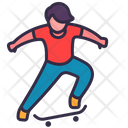 Male Playing Skateboard Icon