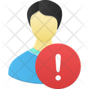 Male User Warning Icon