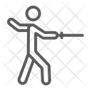 Man Fencing Sport Icon