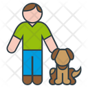 Man and Dog  Icon