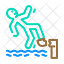 Man Falling Into Sewer Man Falling Icon