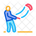 Man Flying Kite  Icon