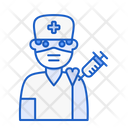 Man Nurse Vaccination Icon