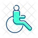 Man On Wheel Chair Disable Disabled Icon