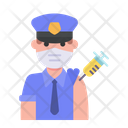 Man Police Vaccination Icon