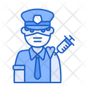 Man Police Vaccination Icon