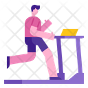 Man Running On Treadmill Icon