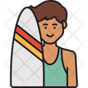 Man Surfer Icon