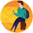 Man Using Phone  Icon