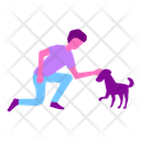 Man with dog  Icon