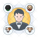 Man With Dogs Icon