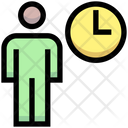 Man Hour Man Working Hour Working Time Icon