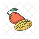 Mango Slice Cut Icon