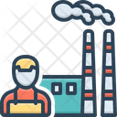 Manufacturing Smoke Factory Icon