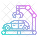 Manufacturing Electric Car Icon