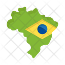 Map Flag Brazil Icon