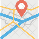 Abstract Map Location Map Guide Icon