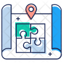 Mapping Map Making Jigsaw Mapping Icon