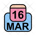March Calendar Date Icon