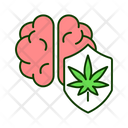 Brain Marijuana Protection Icon