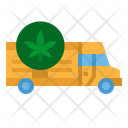Marijuana Delivery Truck  Icon