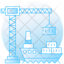 Cargo Ship Consignment Delivery Maritime Icon