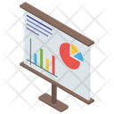 Bar Chart Graphical Presentation Marketing Analysis Icon