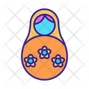 Matryoshka Contour Culture Icon