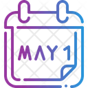 May Labor Day Calendar Icon