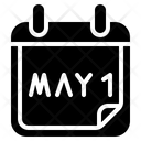 May Labor Day Calendar Icon