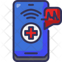 Emergency Healthcare Smartphone Icon
