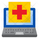 Laptop Hospital Health Icon