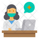 Medical Assistance Computer Advise Icon