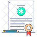 Medical Certificate Medical Contract Medical Document Icon
