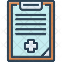 Medical History Healthcare Medicine List Document File Form Information Report Clip Record Icon