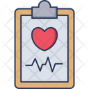 Medical Report Diagnostic Heart Rate Icon