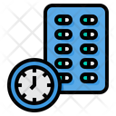 Medicine Time Clock Icon
