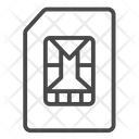 Memory Chip Sim Card Chip Icon
