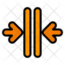 Merge Connect Align Compress Horizontal Direction Arrow Icon