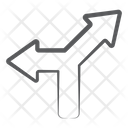 Merge Road Spread Intersection Arrows Icon