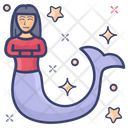 Aquatic Creature Mermaid Fairytale Icon