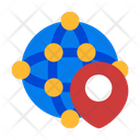 Metaverse Location Pin Network Icon