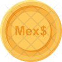 Mexico Peso Coin Coins Currency Icon