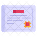 Microchip Certificate Icon