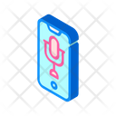 Dictaphone Phone Isometric Icon