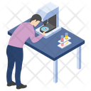 Microscopic Research Lab Experiment Laboratory Test Icon