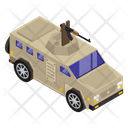 Military Jeep Machine Icon