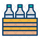 Milk Crate Milk Bottle Crate Icon