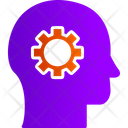 Mindset Brain Cogwheel Icon