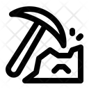 Mining Coal Pickaxe Icon